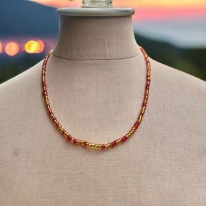 Red & gold necklace